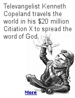 As God in the 1977 movie ''Oh God!'', George Burns referred to a televangelist: ''He ran out of my words years ago''.